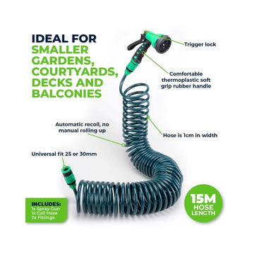 Coil Garden Hose Set 15m